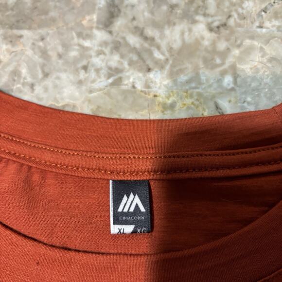 Cima Coppi Merino Wool Base Layer Mens XL Burnt Orange Long Sleeve Cycle Spain - Picture 2 of 10